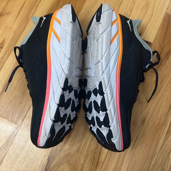 HOKA One One Women’s W Clifton 7 Running Training Shoes Navy Orange Size 8 - Picture 4 of 6